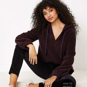 NWT! LOFT Sherpa Hoodie